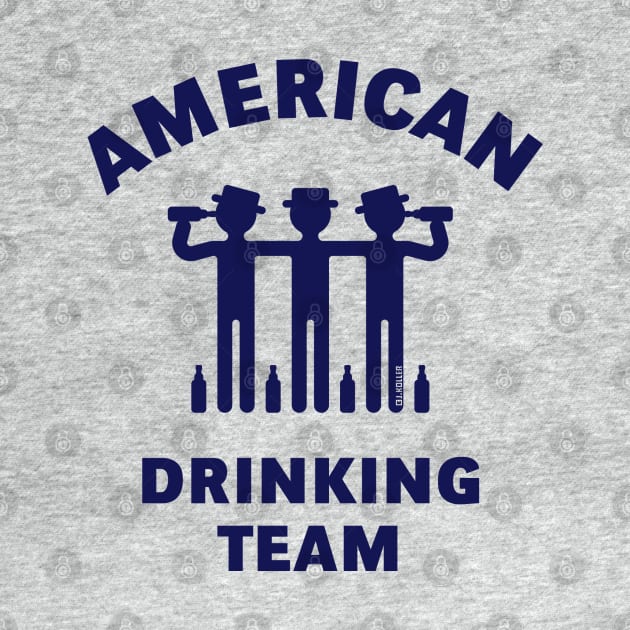 American Drinking Team (Booze / Beer / Alcohol / Navy) by MrFaulbaum